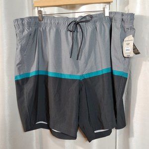 George Men’s 3XL Color Block Pull on Hybrid Stretch Swimming Shorts